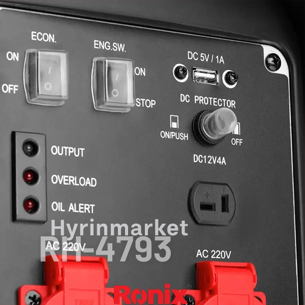 موتور برق 2500 وات رونیکس اینورتری مدل RH-4793 5 موتور برق سایلنت رونیکس مدل rh-4793