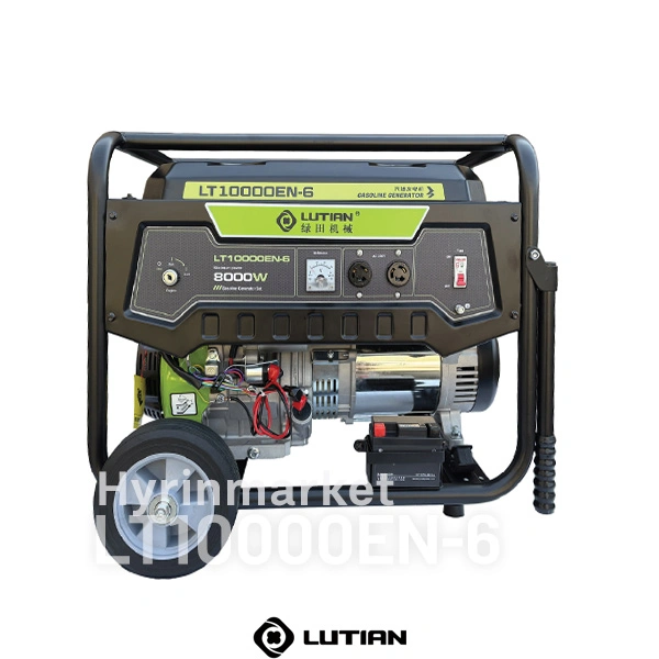 موتور برق بنزینی 8 کیلووات لوتیان مدل LT10000EN-6 دارای چرخ و دسته