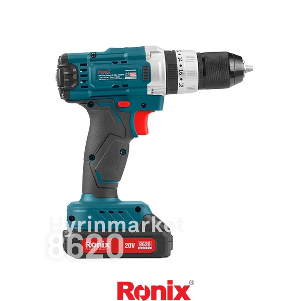 دریل پیچ گوشتی شارژِی رونیکس 20V مدل 8620 4 دریل پیچ گوشتی شارژی رونیکس 8520