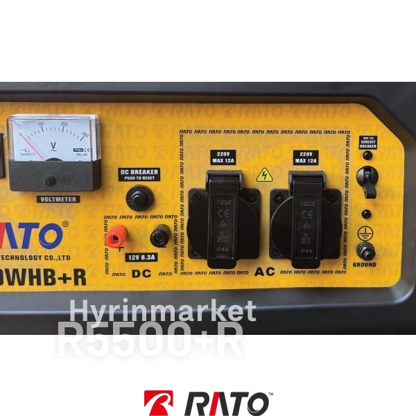 موتوربرق بنزینی 3 کیلووات راتو مدل R5500DWHB+R 19 پنل موتوربرق راتو R5500DWHB+R