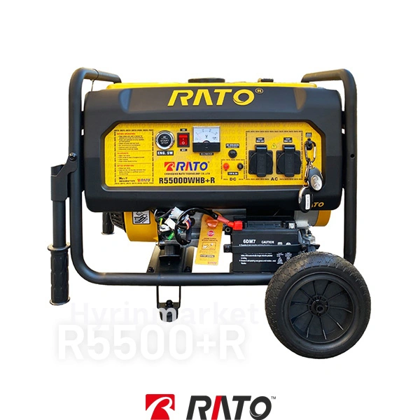 موتوربرق بنزینی 3 کیلووات راتو مدل R5500DWHB+R 8 موتوربرق راتو R5500DWHB+R ریموتی استارتی