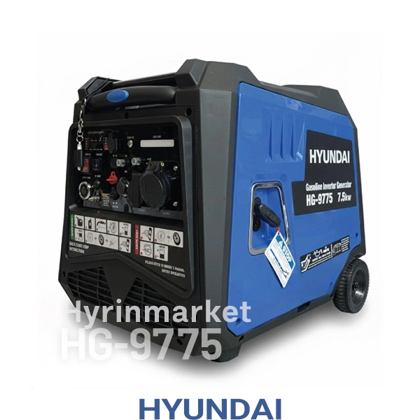 موتور برق بنزینی هیوندای 7.5 کیلووات مدل HG9775 اینورتری 4 موتوربرق هیوندای مدل 9775