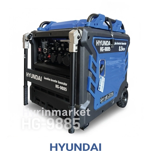 موتور برق بنزینی هیوندای 8.5 کیلووات مدل HG9885 اینورتری 3 موتوربرق هیوندای 9885
