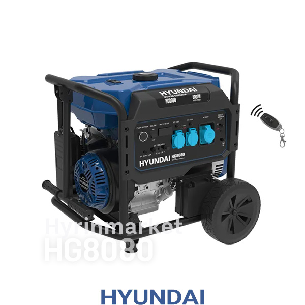 نمای کلی موتور برق بنزینی هیوندای 8 کیلووات مدل HG8080