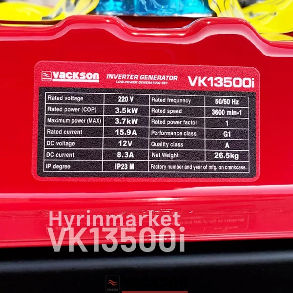 موتور برق بنزینی اینورتری 3.7 کیلووات واکسون VK13500i 4 موتور برق بنزینی اینورتری 3.7 کیلووات واکسون VK13500i - Image 4